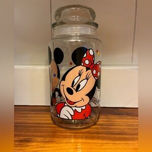 Vintage Minnie Mouse Cookie/Smack Glass Jar